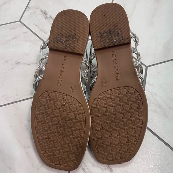 Kelly & Katie Silver Norna Sandal Size 8 - Picture 5 of 6